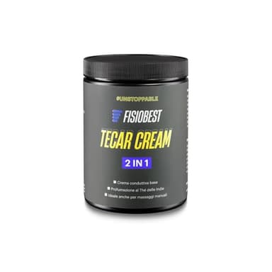 FISIOBEST Crema Conduttiva Tecar per Tecarterapia e Massaggio Manuale 2in1 Barattolo 1 kg, Crema Fluida ad Elevato Potere Conduttivo Efficace con Diatermia, Made in Italy