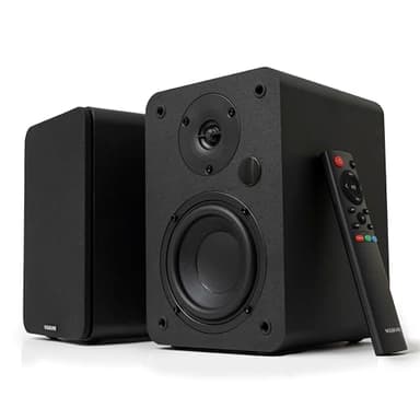 VULKKANO A4 ARC Cassa Amplificata con Woofer da 4", Bluetooth 5.0, HDMI ARC, Optica, RCA, USB, con Uscita Subwoofer, Casse Monitor con Design Elegante