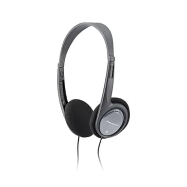 Panasonic RP-HT090 Cuffie Stereo con Filo, Leggere per Ottimo Comfort, Cavo da 5 m per Utilizzo con TV, Altoparlante da 30 mm, Grigio