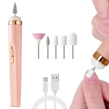 Fresa per Unghie, Lima per Unghie Elettrica, Portatile Kit Manicure e Pedicure Elettrico, Lima Manicure Pedicure Elettrico, Fresa per Unghie Professionale Manicure Elettrico e Pedicure Set con 5 Punte