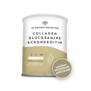 GLUCOSAMINA 1500mg + CONDROITINA 1200mg + COLLAGENE IDROLIZZATO 10.000mg + Acido Ialuronico + Vitamina C. Protezione della Cartilagine e la Cura delle Articolazioni, Pelle e Ossa. N2 Natural Nutrition