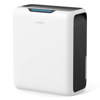 CONOPU Deumidificatore 3000ML, Demidificatore Casa, Semiconduttore Doppio, 30 dB Modalità Sonno, Sbrinamento Automatico, 1,3 kWh/Giorno, Timer 24h, Spegnimento Automatico (White & Black)