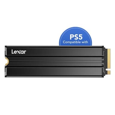 Lexar NM790 SSD Interno 1TB con dissipatore di calore, M.2 2280 PCIe Gen4x4 NVMe SSD, Fino a 7400MB/s in Lettura, 6500MB/s in Scrittura, Disco a Stato Solido per PS5, PC, laptop (LNM790X001T-RN9NG)