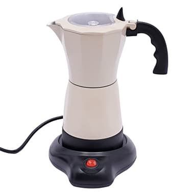 vinnyooc 300 ml Caffettiera elettrica, Caffettiera Moka portatile, Espresso Cooker Alluminio Electric Moka Pot 6 Tazze Espresso per Adatto a Casa Ufficio Caffè