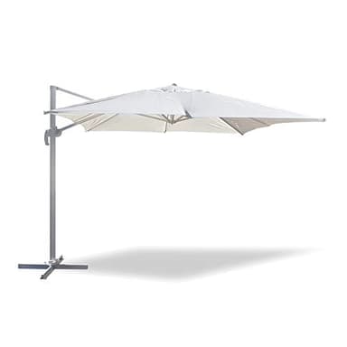 San Marco Ombrellone da giardino decentrato 3x4 Bianco