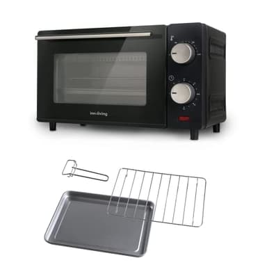 Innoliving Forno Elettrico 10 Litri INN-790, 650W, Termostato Regolabile fino a 230°C, Timer 60 Minuti, Design Compatto, Perfetto per Cotture Veloci e Croccanti in Casa e Ufficio
