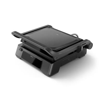 Philips Contact Grill - Sensore di Temperatura e 8 Funzioni Preimpostate grill con griglia ampia. Controllo Digitale della Temperatura. Facile da Pulire (HD6307/70)
