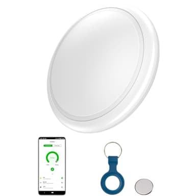 EMEBAY - Bluetooth Tracker Localizzatori Oggetti, Funziona con APP mobile compatibile Android e iOS, Tracker Anti Perdita Trova oggetti e Valigie Portafogli Chiavi Animali domestici Bambini di età