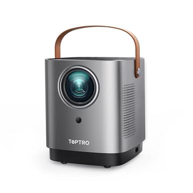 Mini Proiettore Portatile TOPTRO TR23 Full HD 1080P Supporto, 18000 Lm Videoproiettore 5G WiFi e Bluetooth con Zoom al 50%, Proiettore per Home Theater Antipolvere per iOS/Android/PS4/HDMI/USB/PC
