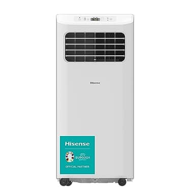 Hisense, APC07KV, Condizionatore Portatile 7000BTU, 2,6kW, 18㎡,Deumidificazione,63dB,LED Display,Timer 24h, Telecomando[Classe energetica A]
