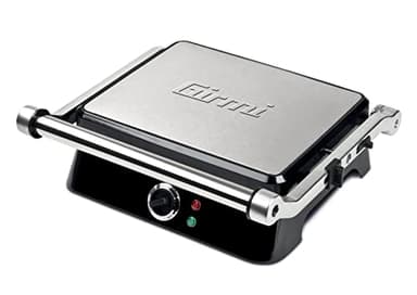 Girmi Bs44 Bistecchiera effetto Petravera, Corpo Inox, Piastre 29.3 X 23 Cm