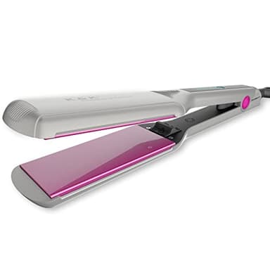 K&K Piastra per Capelli, 57 mm Extra Larga Ideale Capelli Lunghi e Folti, Utilizzo su capelli Asciutti o Bagnati, Rivestimento in Ceramica, 30s Riscaldamento Rapido, 120-232°C