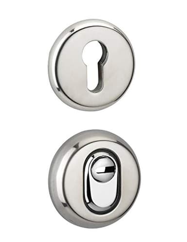 THIRARD - Coppia di Rosette di Sicurezza Rinforzate per Porta d'Ingresso - Finitura Cromata - Installazione Facile - Protezione Contro Tentativi di Strappo