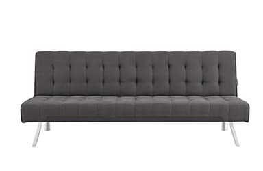 AVANTI TRENDSTORE Pedrilla - Divano elegante con funzione letto 1 piazza, in tessuto e disponibile nel colore grigio scuro, dimensioni: LAP 180x80x77 cm