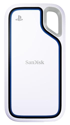 SanDisk Extreme Portable SSD per console Playstation 5 e PC's 1TB, velocità di lettura fino a 1000MB/s, Resistente all'acqua e alla polvere, e alle cadute da 3 metri, Un mese di prova di Nitro Discord