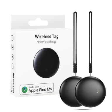 Localizzatore GPS 2 Pezzi Smart Air Tracker Tag - compatibile con "Apple Dov'è" (Solo iOS 14.5+), Localizzatori Bluetooth Trova Chiavi, per Valigia/Gatti/Borsa/Bambini/Cani, Batteria Sostituibile