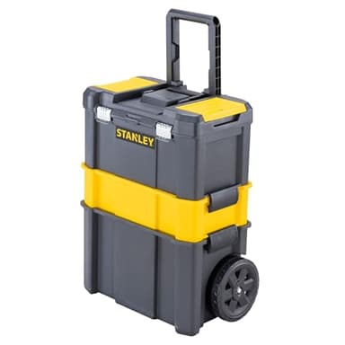 STANLEY Essential Rolling Workshop Toolbox, unità impilabili 3-in-1, soluzione portatile per attrezzi, STST1-80151.