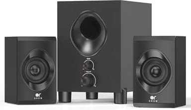 OROW Casse Per PC, Bluetooth Altoparlanti,2.1 stereo,18W Altoparlante PC Con Subwoofer,Ingresso AUX da 3,5mm/Bluetooth,Alimentazione USB,Altoparlanti Desktop Per PC,Telefono Cellulare, Monitor(S213)