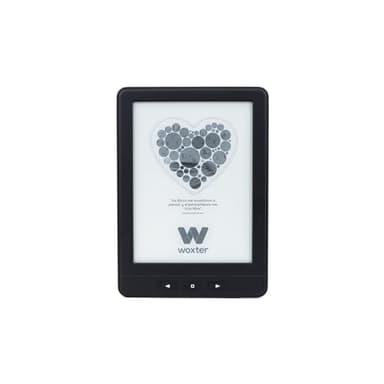 Woxter Scriba 195 Paperlight TP - Lettore di libri elettronici da 6", 1024 x 758, e-Ink Pearl, Touch screen, EPUB, PDF, Micro SD, salva oltre 4000 libri, texture gommata, colore: Nero