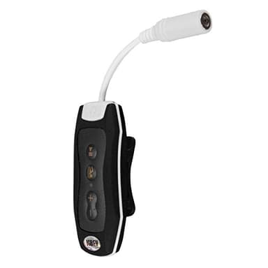 AMIUHOUN Lettore MP3 da 8 GB per nuoto subacqueo + radio FM impermeabile cuffie nere