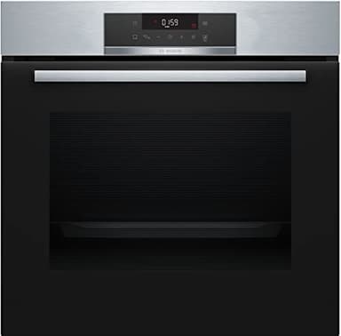 Bosch Elettrodomestici HBA172BS0, Serie 2, Forno da incasso, Pirolisi: pulizia del forno senza sforzo, Display touch, Cottura uniforme, 10 programmi, Acciaio, 60 x 60 cm