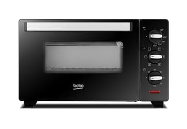 Beko - BMOF19B - Fornetto Elettrico, Cottura Ventilata, 19 Litri, 1380 W, 3 Funzioni, Timer 60 min, Temperatura fino a 220° - Nero, 47.4 x 28.3 x 28.3 cm, 6.5 kg