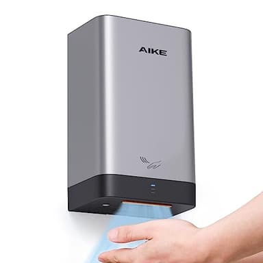 AIKE AK2822 Asciugamani Elettrico Automatico ad Alta velocità per Bagno, Cucina e Servizi Igienici - ABS Risparmio Energetico, 2 Ans de garantie