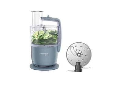 Kenwood MultiPro Go FDP22.​000GY, Robot da Cucina che Trita, Affetta, Grattugia, Riduce in Purea e Impasta, Ciotola da 1.3L, Lame per Impastare, Disco da 4 mm, 650W, Storm Blu