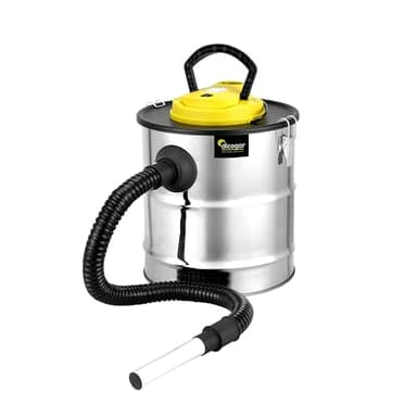 Aspiracenere - Camino, Pellet e Barbecue - Potenza 1.200W - Capacità 20L - Realizzato in Acciaio Inox - Include Tubo da 1m e Copertura del Filtro - Funzione Soffiante - Dicogar