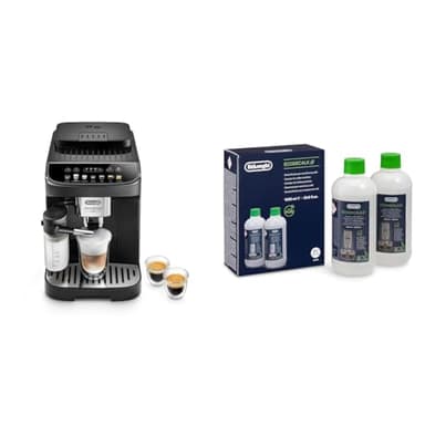 De'Longhi Macchina da caffè completamente automatica Magnifica Evo ECAM 292.81.B con sistema latte LatteCrema, 7 pulsanti di selezione diretta Original EcoDecalk DLSC502 - decalcificante