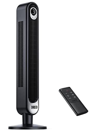 Dreo Ventilatore a Torre con Telecomando 106cm, 4 Velocità 4 Modalità di Ventilazione Con Timer 12 ore, oscillante a 90°, ventilatore di raffreddamento silenzioso con velocità di 7,3 m/s, Potenza 50W