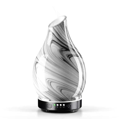 Porseme Diffusore di oli essenziali, diffusore in vetro da 150 ml, diffusore elettrico rilassante per aromaterapia, umidificatore silenzioso a ultrasuoni, diffusore d'aria con timer, diffusore senza