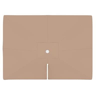 paramondo Telo di Ricambio per Ombrellone da Giardino Parapenda 4 x 3 m Rettangolare, incl. Air Vent, Lavabile, Crema