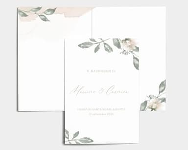 Libretto Cerimonia Nozze CON STAMPA AD ALTA QUALITÁ - Dusted Calligraphy - Libretto messa completamente PERSONALIZZABILE (ANCHE I COLORI) (50)
