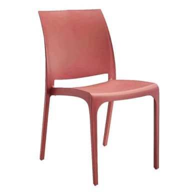 milani home_Sedia da giardino in plastica_Design moderno_Colore Rosso
