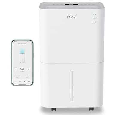 Air Pro Deumidificatore Digitale 20L/Dì - App WIFI - Serbatoio 4L, Sleep, Timer 24 Ore Asciuga Biancheria, Cantina, Garage, Cucina - Muffa Elettrico Portatile, Dispositivo Rimuovi Umidita e Condensa