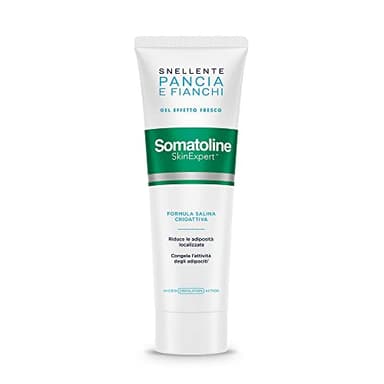 Somatoline SkinExpert, Snellente Pancia e Fianchi Gel Effetto Fresco, Trattamento Corpo Anticellulite, con Sale Integrale e Mentolo Naturale, 250ml