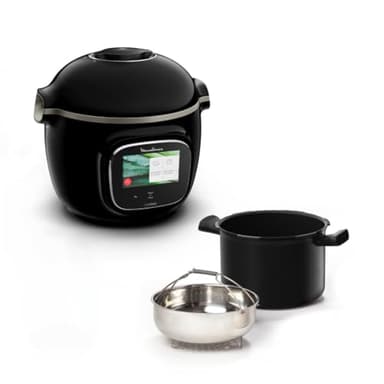 Moulinex CE9028 Cookeo Touch WiFi Multicooker, Touch Screen Interattivo, 1600W, Capacità 6L, Robot da Cucina Multifunzione con 13 Programmi Automatici, Ricette Pronte in Meno di 10 Minuti
