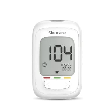 Sinocare Misuratore Glicemia nel Sangue, Diabete Test Kit di Test Rapido e Accurato, incluse 25 Strisces/Lancettes-mg/dL (Safe AQ Pro 25 kit)