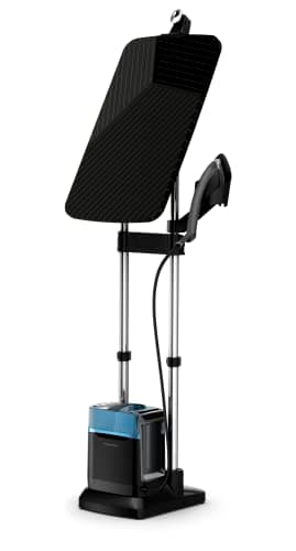 Rowenta QR2021 IXEO Power Ferro da Stiro Verticale con Caldaia ad Alta Pressione e Asse Integrato a 3 Posizioni, Stiratrice a Vapore Sanificante, Potente e Versatile, 5.8 Bar, 2170 W, 1.1 L