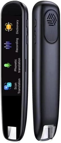 116 Language Translation Scanning Reading Pen,Upgraded Translation Scanning Pen,Mobile Scanner Translator,Scan Reader Pen,Smart Voice Translator Pen,for Meetings Travel Learning- (Black)