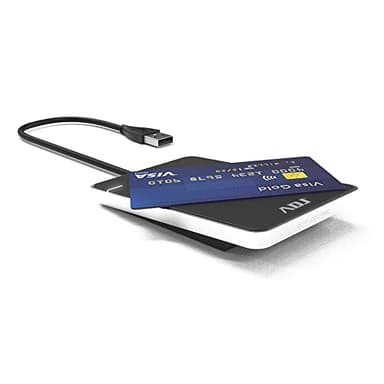 ADJ CR001 Lettore RFID e NFC per Carta d’Identità Elettronica CIE 3.0, Tessera Sanitaria, Carte Contactless per Accedere a ANPR, INPS, INAIL, Agenzia Entrate e siti della P.A., Compatibile Window, Mac