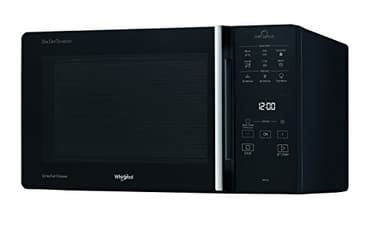 Whirlpool MCP 349 BL Chef Plus Microonde termoventilato combinato, con griglia alta, griglia bassa, piatto Crisp + maniglia, 25 litri, Nero