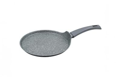Zanetti - DURAPIETRA Crepiera 28 cm in Alluminio, Padella Antiaderente per Crepes Forgiata ad Alto Spessore, Effetto Pietra e Manico Soft Touch, Per Ogni Piano Cottura Incluso l'Induzione