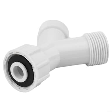 Giunto splitter a Y per lavastoviglie e lavatrice, adattatore per doppia giunzione di ingresso, funziona con tutte le macchine, compatibilità con acqua calda o fredda, materiale plastico, dimensioni