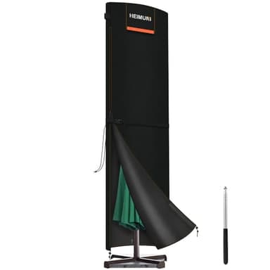 HEIMUNI Copertura per Ombrellone Impermeabile, Copri Ombrellone per Ombrello a Sbalzo Ø 2-5m, Copertura Ombrellone da Giardino, Copri Ombrellone da Giardino con Cerniera, 295x80/80cm