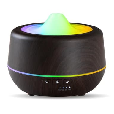 Diffusore di oli essenziali, diffusore per aromaterapia a ultrasuoni da 500 ml, umidificatore a nebbia fredda con luci LED a 7 colori, 4 timer, funzione di spegnimento automatico