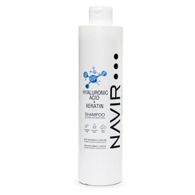 NAVIR Professionale | Shampoo idratante professionale con acido ialuronico e cheratina senza solfati né sali - 500ml