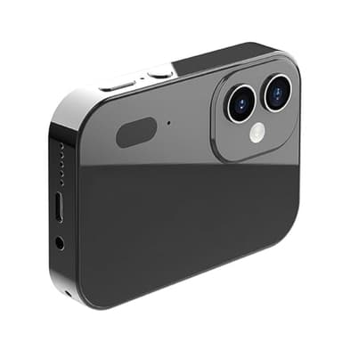 Lmzzdld Fotocamera Digitale CCD 4K Videocamera Digitale con Flash 64MP con Touch Screen Zoom Digitale 16 X Telecamera per Visione Notturna IR Nero