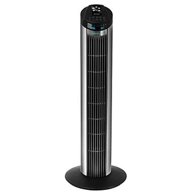 Cecotec Ventilatore a Torre Digitale EnergySilence 890 Skyline. 50 W, 3 velocità, Motore 100% in Rame, Telecomando, Display LCD, Timer Programmabile fino a 7,5 ore